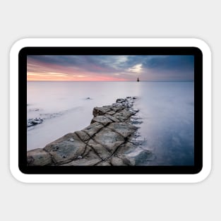 Ocean Sunset with Lighthouse Sticker